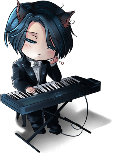 PianoCat sleepy chibi